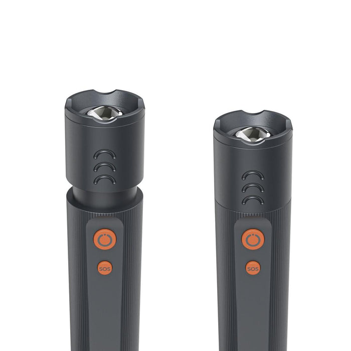 HAMA LED Flashlight FLX1200-C, rechargeable, shockproof, aluminum, 4 modes + SOS