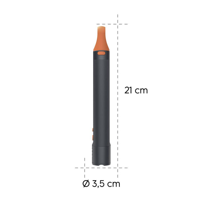 HAMA LED Flashlight FLX1200-C, rechargeable, shockproof, aluminum, 4 modes + SOS