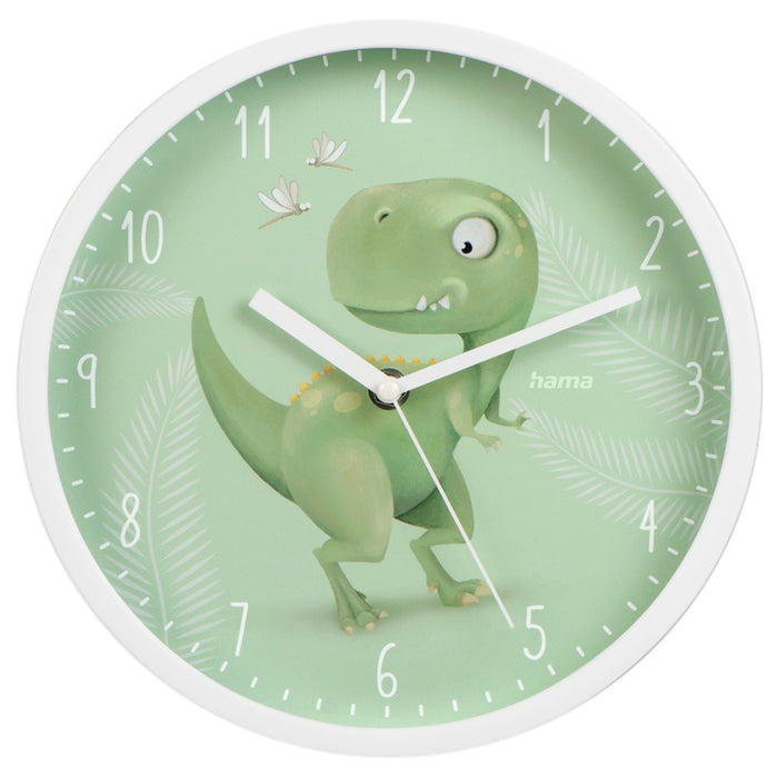 CHILDREN'S WALL CLOCK HAMA DINOSAUR F25 CM