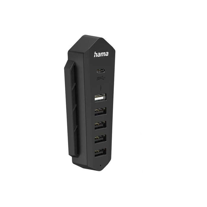 HAMA Hub for Playstation 5, 6in1 USB, (1x USB-C, 5x USB-A), black