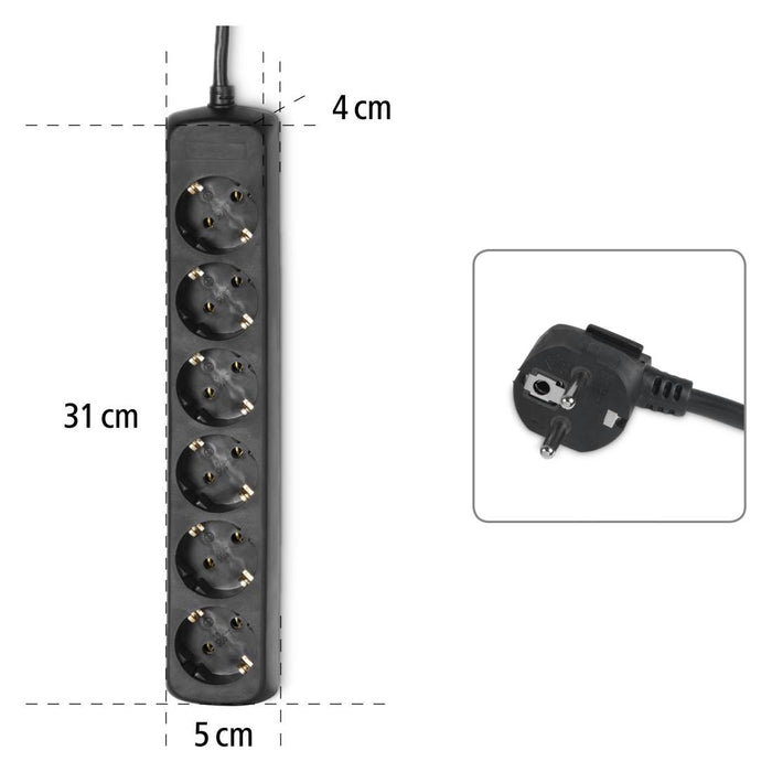 HAMA power strip, 6 sockets, 30393