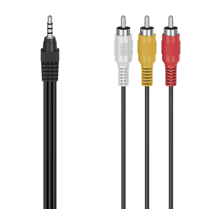 Hama audio/video cable, 3 male cinch - 3.5 mm jack, 305016