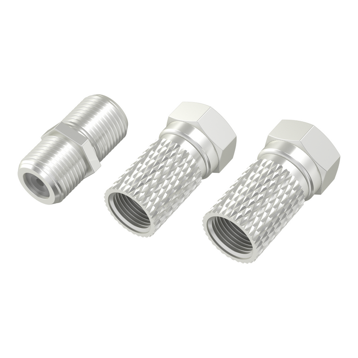 HAMA Satellite Receiver Adapter Set, 2 x F-Plugs and F-Sockets