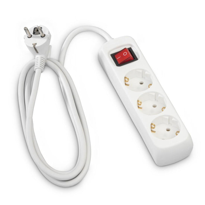 Power strip HAMA 30535 3 sockets, 3m, white with on/off button, child protection