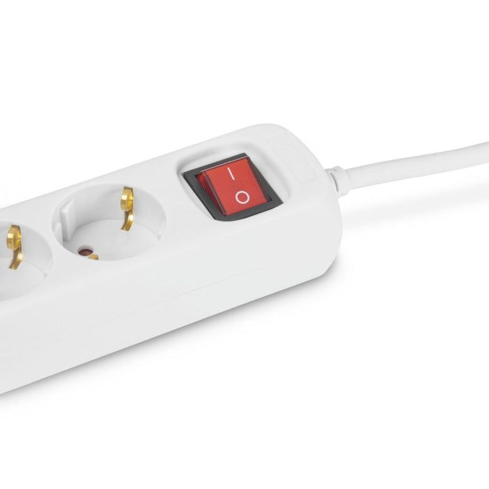 Power strip HAMA 30535 3 sockets, 3m, white with on/off button, child protection