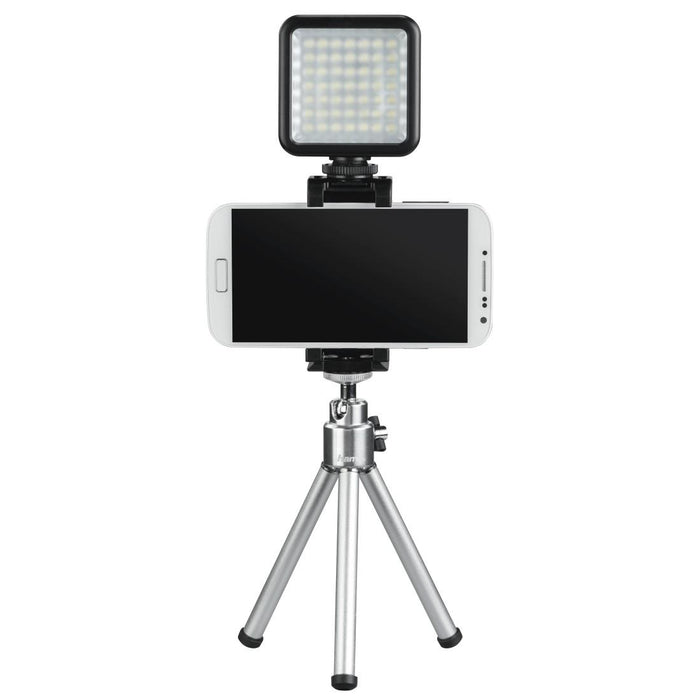 LED lamp Hama 49 BD, for additional lighting of recordings with camera and smartphone, Black