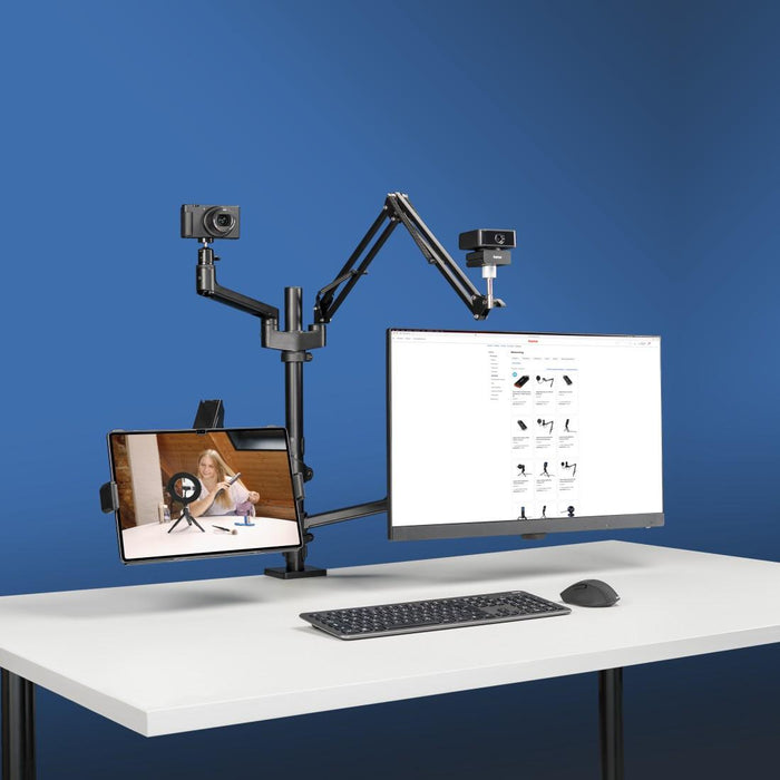 Streaming monitor stand, 4 arms, HAMA-04663