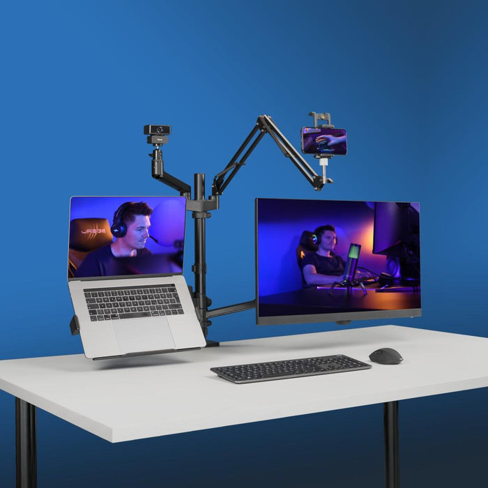 Streaming monitor stand, 4 arms, HAMA-04663