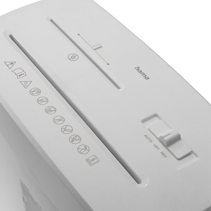 HAMA Shredder "Prime M50CD-B", security level P5 T2 E2 O1, white