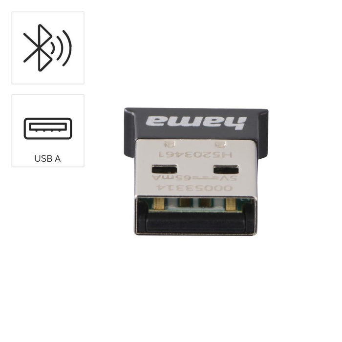 HAMA Bluetooth nano adapter, version 5.4, Class 2, up to 10m