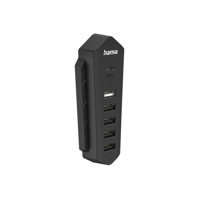 HAMA Hub for Playstation 5, 6in1 USB, (1x USB-C, 5x USB-A), black