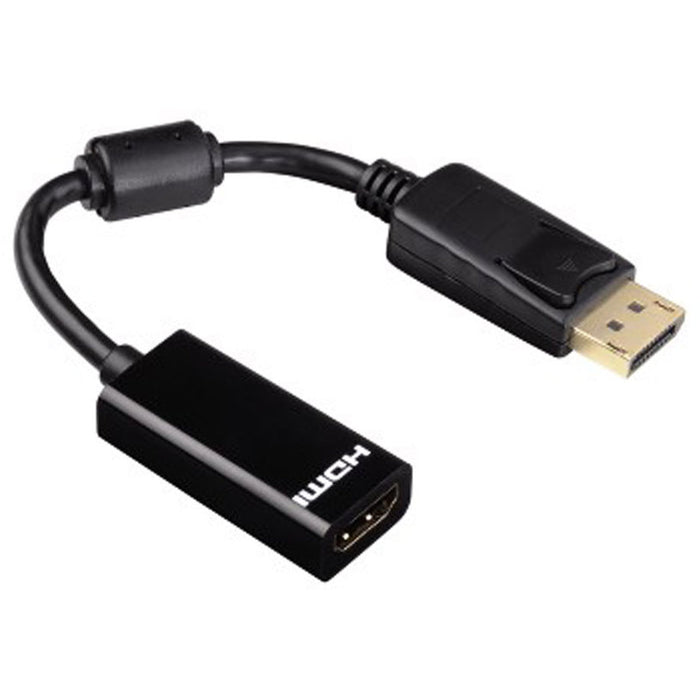 Cable adapter from signal with male HAMA DisplayPort to female HDMI D.Port->HDMI UHD 53766/200335 only works in this direction