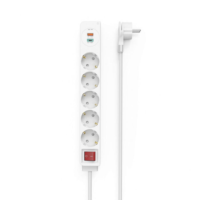 HAMA-133758 USB-C/USB-A power strip, 5 ports, 1.4m