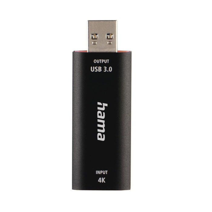 Video Recording stick HAMA 74257, HDMI female - USB male, 4K, Black