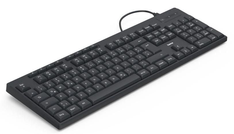 HAMA Wired keyboard CK-200, Cyrillic, USB-A, USB-C, multi-buttons