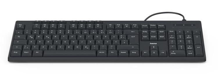 HAMA Wired keyboard CK-200, Cyrillic, USB-A, USB-C, multi-buttons