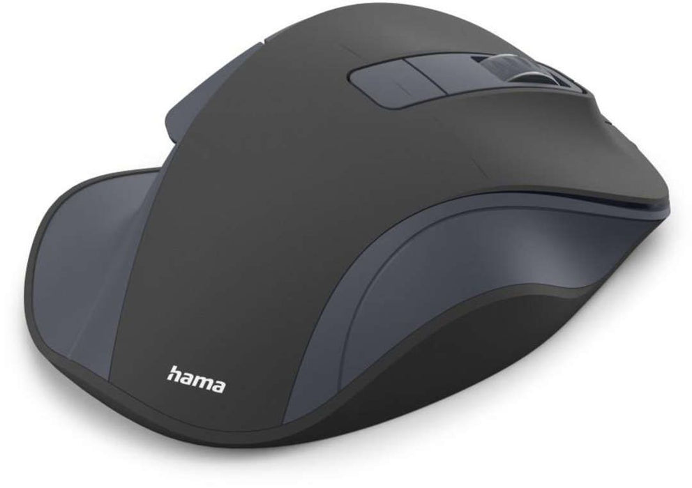 HAMA Wireless optical mouse WM-500 Recharge, black, 6 buttons, 800/1200/1600 dpi, silent