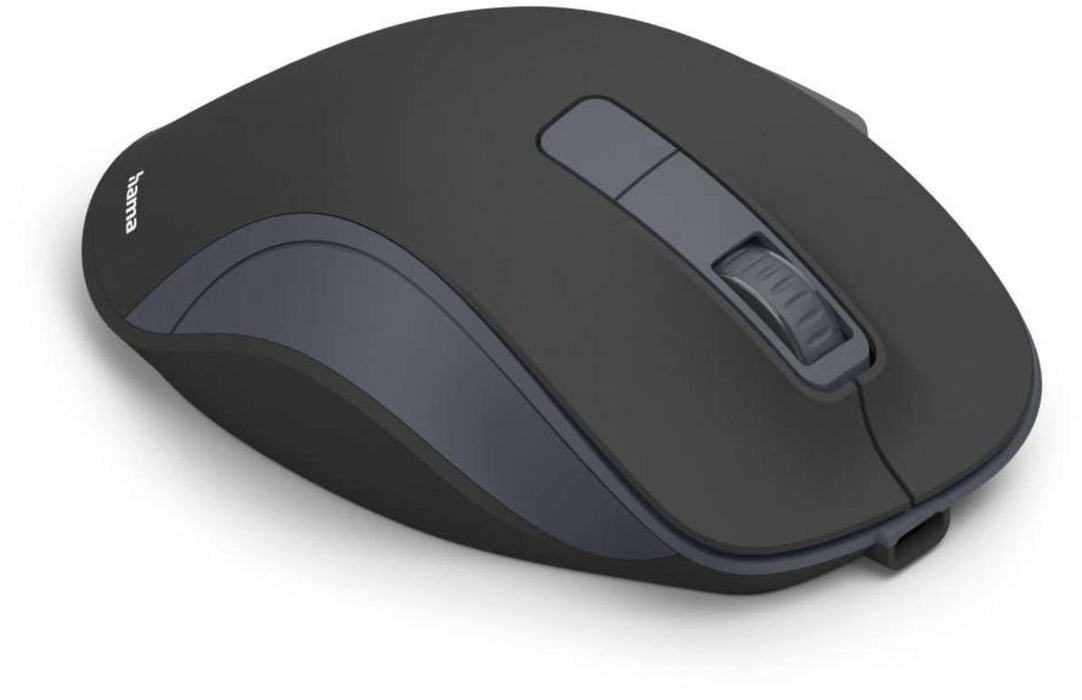 HAMA Wireless optical mouse WM-500 Recharge, black, 6 buttons, 800/1200/1600 dpi, silent