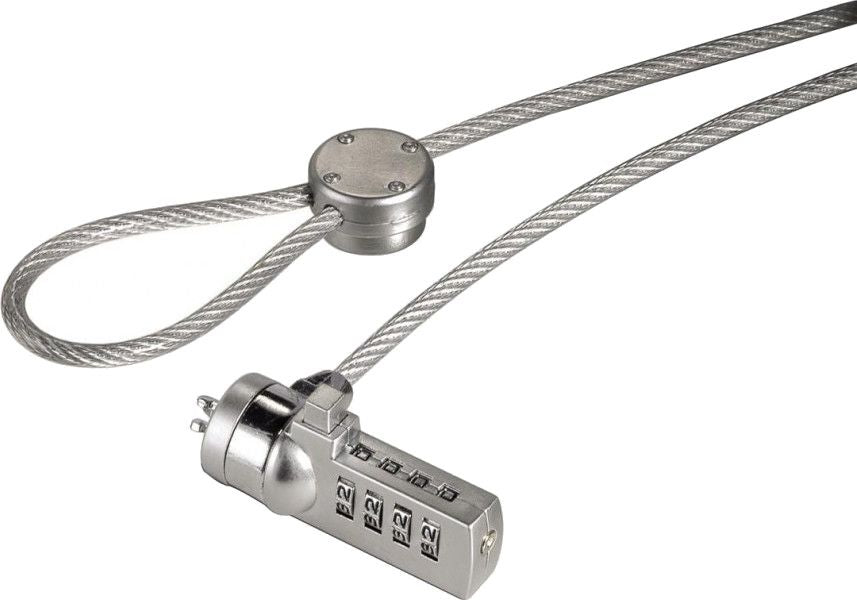 Digital laptop lock HAMA Light, 180 cm, Transparent