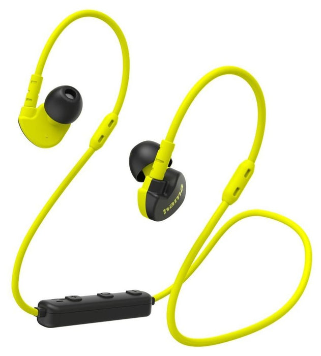 HAMA Bluetooth headphones, sports, "Freedom Athletics III", with microphone, yellow and black