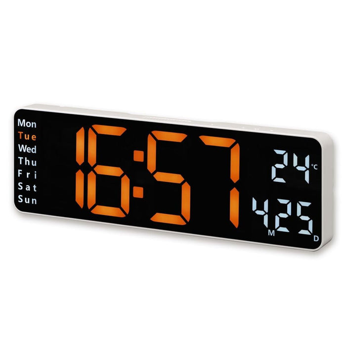 Wall Clock with Thermometer Hama 00222224 White Black Plastic