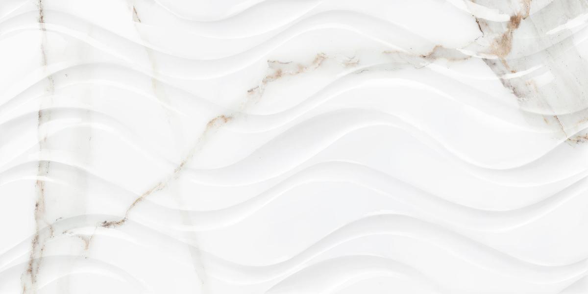 WALL TILE 25X50 DELPHI WAVE WHITE