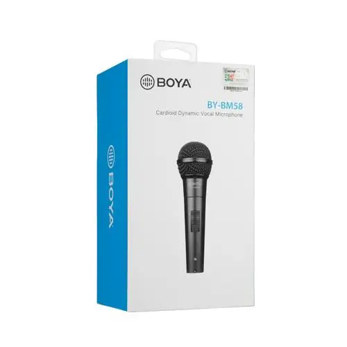 Handheld microphone BOYA BY-BM58 - dynamic - Микрофони<<<Компютърна периферия<<<ValiAPI&&&Microphone<<<Основна<<<DunaXML