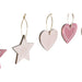 Hanging decoration DKD Home Decor Pink Light Pink Wood 6,5 x 1 x 6,5 cm (9 Pieces) (3 Units) - Декорация и