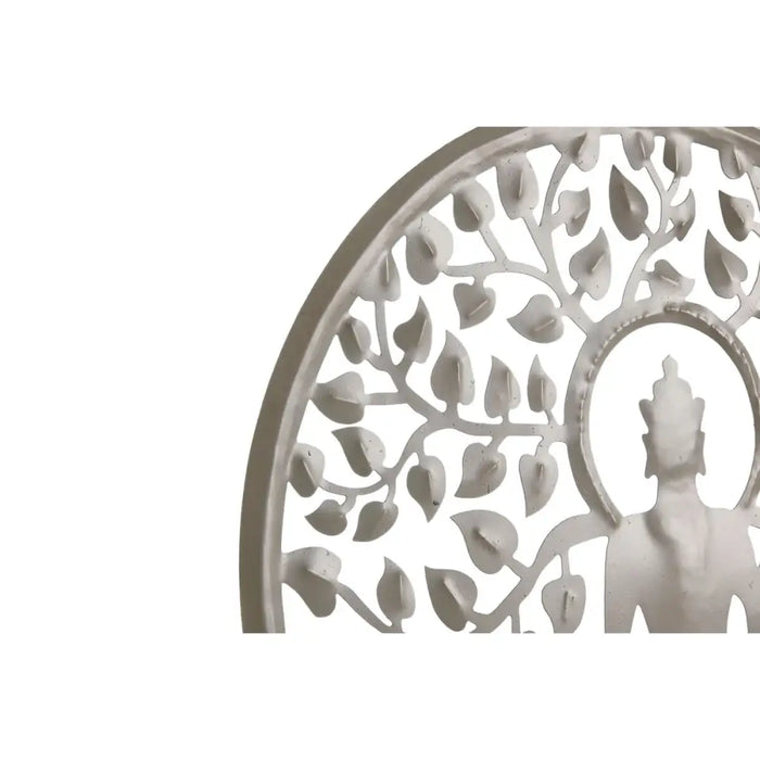 Hanging decoration Home ESPRIT Blue White Grey Pink Iron Tree Buddha Oriental 33 x 1 x 77 cm (4 Units) - Декорация и