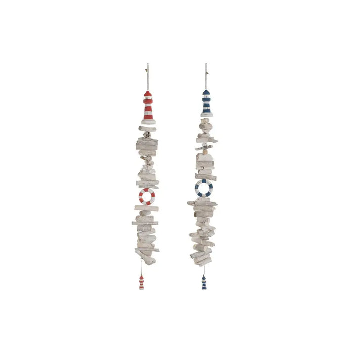 Hanging decoration Home ESPRIT Blue White Red Headlight 12 x 4 x 100 cm (2 Units) - Декорация и Осветление<<<Дом