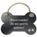 Hanging decoration Magnet & Steel Bienvenido (si mi perro quiere) Bone Board Rope - Декорация и Осветление<<<Дом