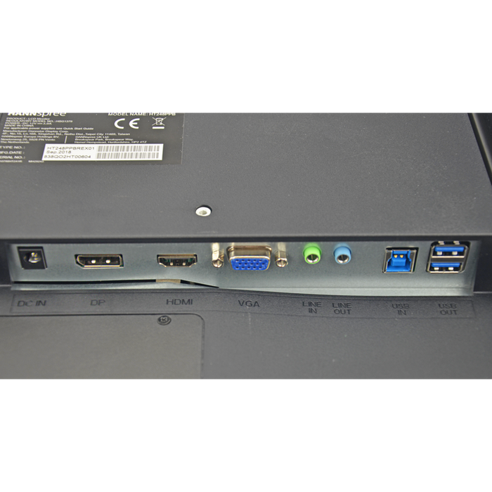 Touch monitor HANNSPREE HT248PPB, LED, 23.8 inch, Wide, Full HD, D-Sub, HDMI, DP, Black