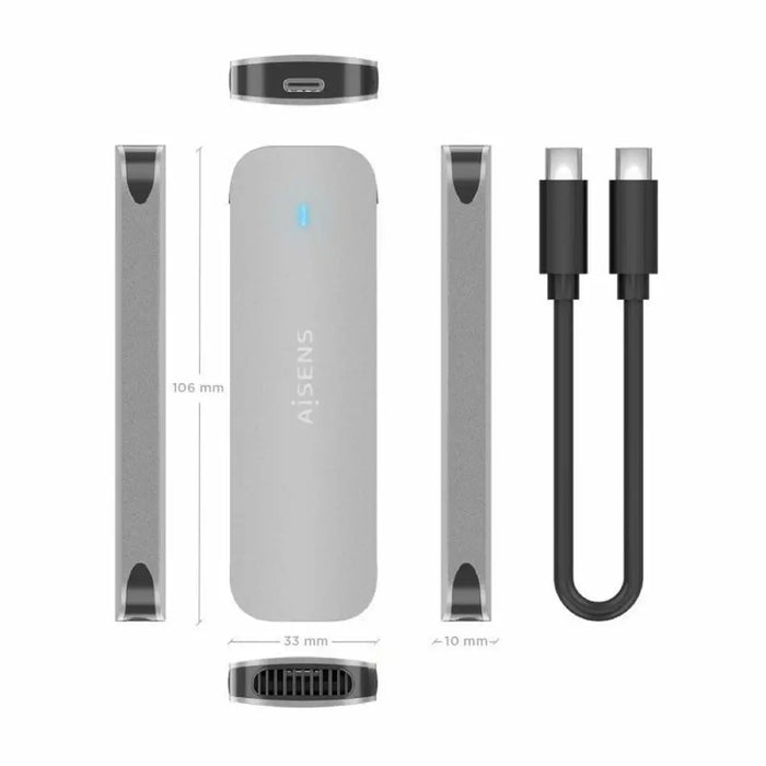 Hard drive case Aisens ASM2-025SL - Компютър Мрежи и компоненти<<<Компютри| Електроника<<<BigBuy&&&Твърди