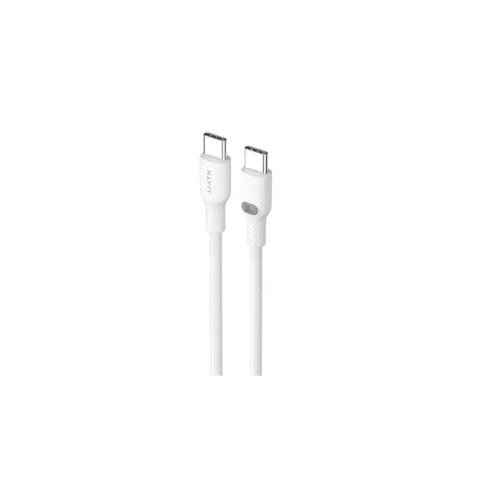 Havit CB6280 - USB Type C to USB Type C cable 1 m (white) - USB cablesAKG-KAB<<<GSM accessoriesAKG<<<ActionPL
