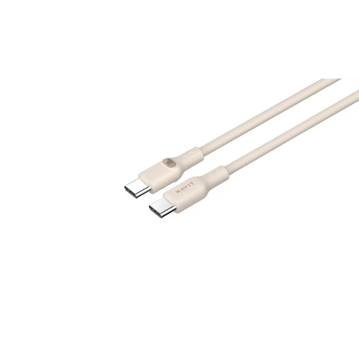 Havit CB6284 - USB Type C to USB Type C cable 2.0 m (beige) - USB cablesAKG-KAB<<<GSM accessoriesAKG<<<ActionPL