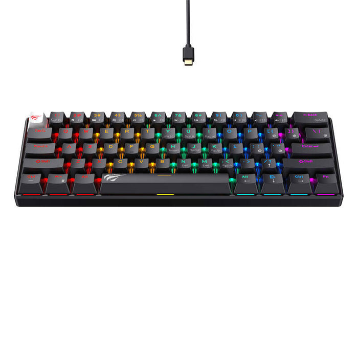 Havit KB903L wired mechanical / gaming RGB keyboard (black) (QWERTY)