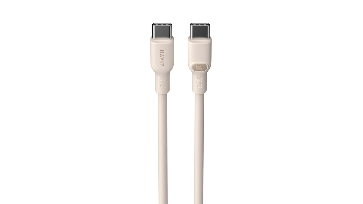 Havit CB6284 - USB Type C to USB Type C cable, 2.0 m (beige)