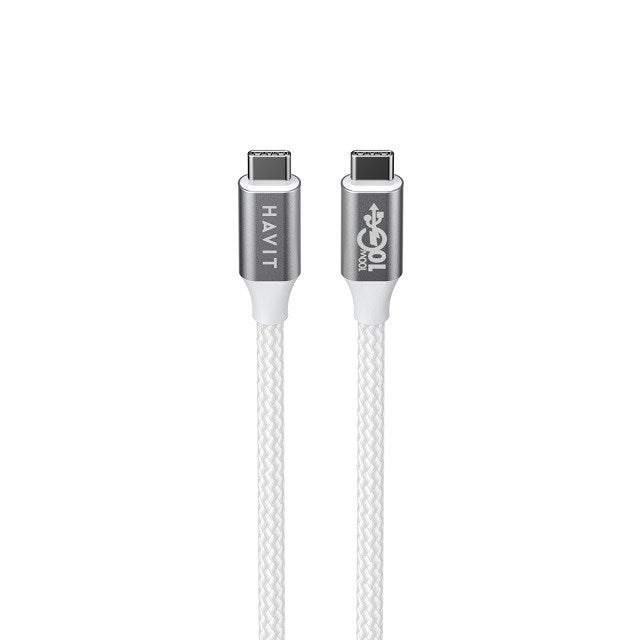 Havit CB6290 - USB Type C to USB Type C cable, 1 m (white/grey)