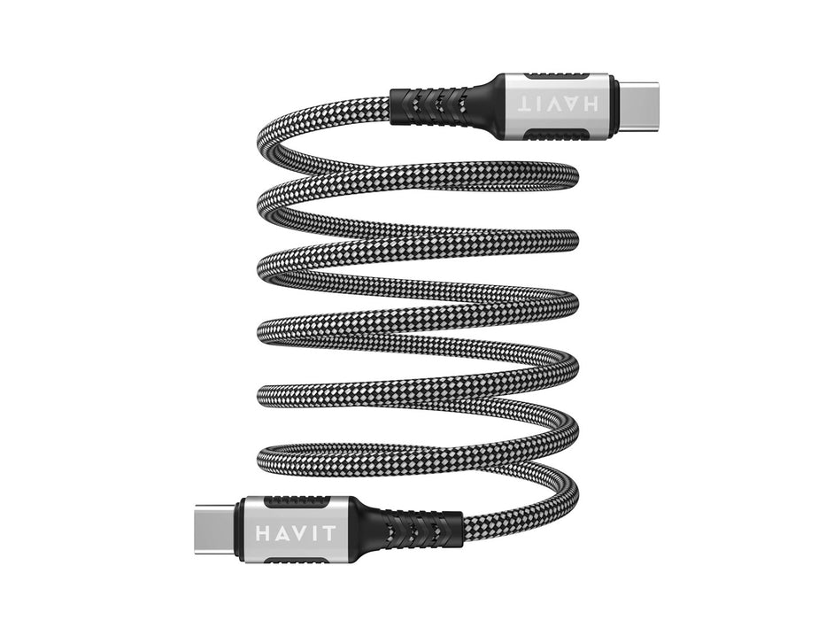 Havit CB6297 - Magnetic cable USB type C to USB type C, 1m (black)