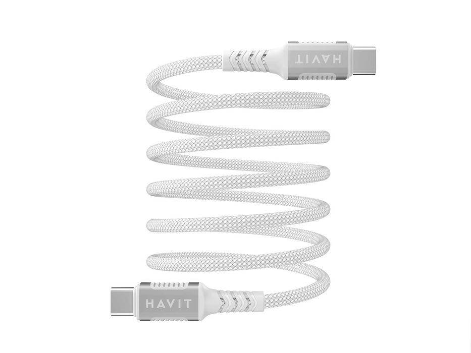 Havit CB6297 - Magnetic cable USB type C to USB type C, 1m (white)