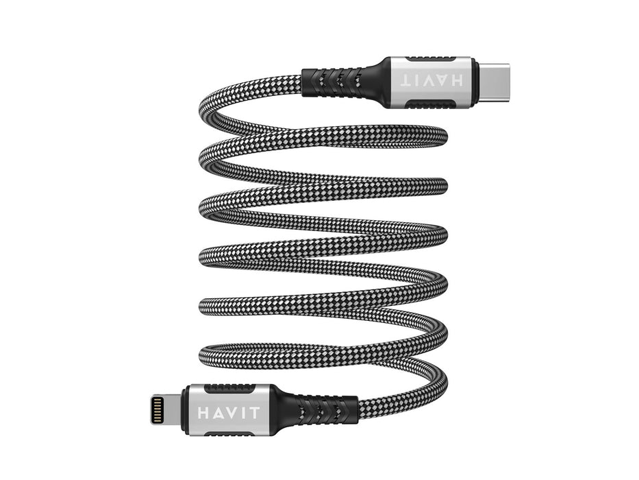 Havit CB6298 - Magnetic USB type C-Lightning cable, 1 m (black)