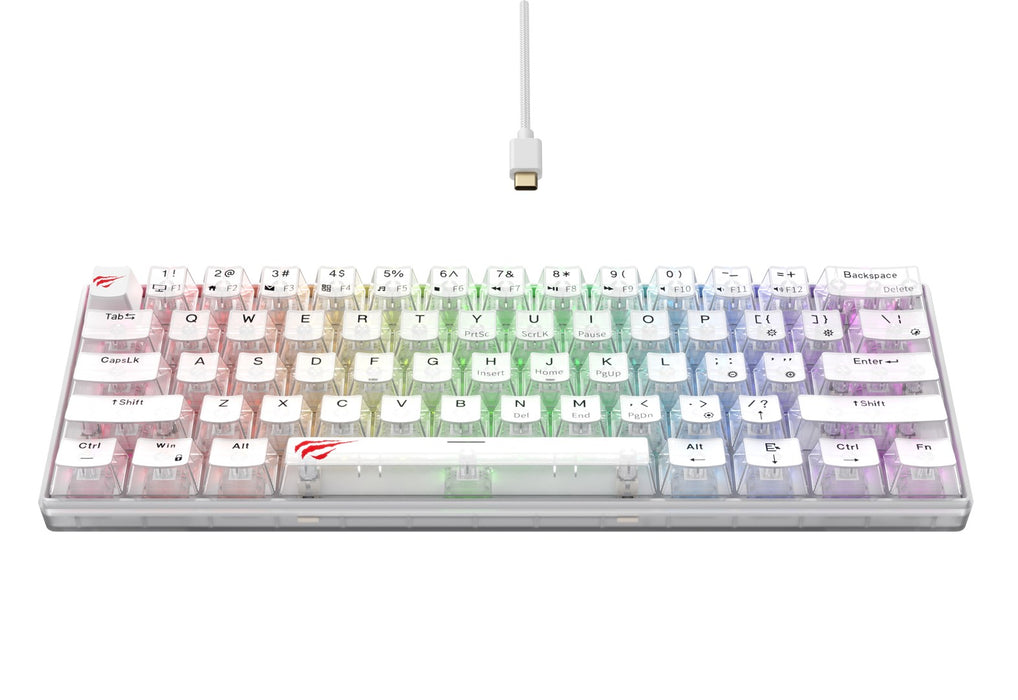Havit KB903L - gaming keyboard (transparent white)
