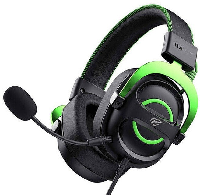 Havit H2002E - gaming headphones, black and green