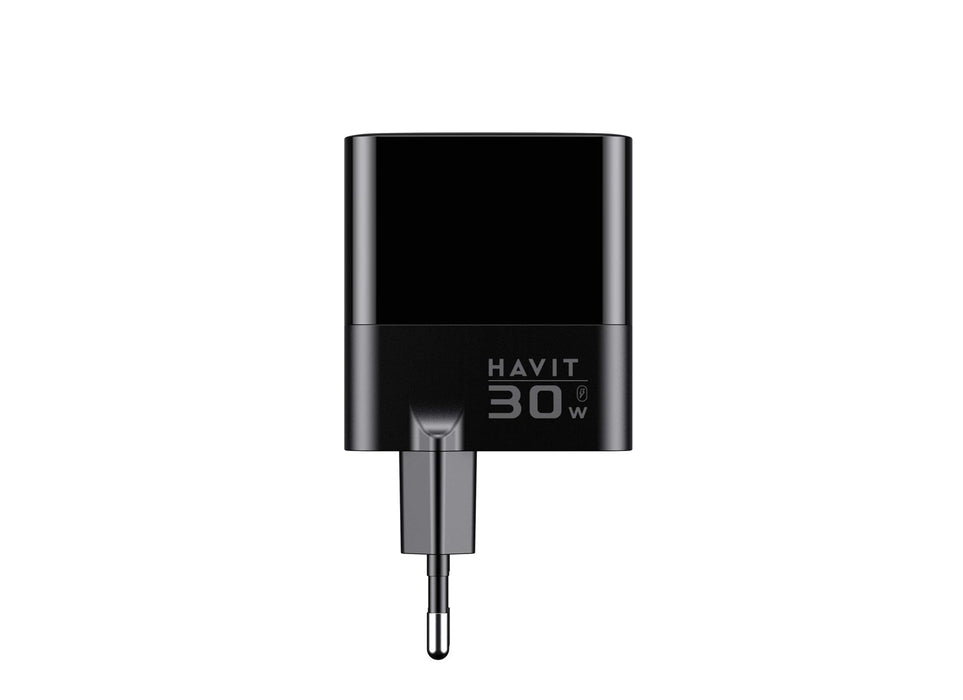 Havit UCLE001 EU - GaN three-port charger 30 W, black