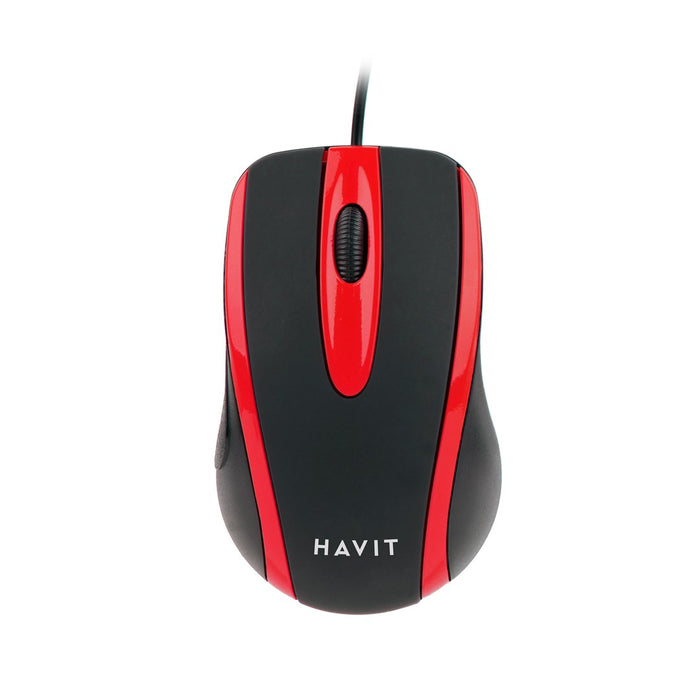 Havit HV-MS753 - universal computer mouse, red and black