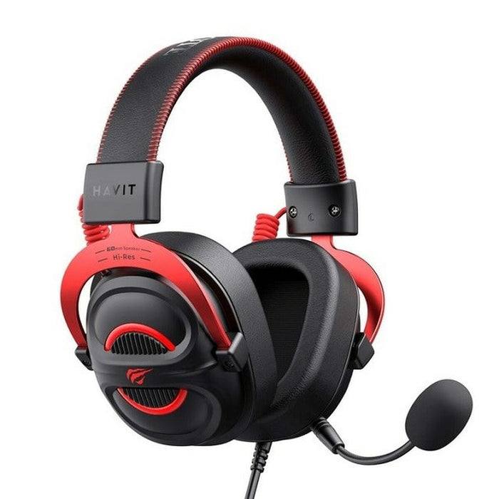 Gaming Headset with Microphone Havit H2002E Pro Black Red