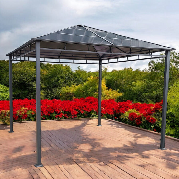 GARDEN TENT WITH POLYCARBONATE 296X296X268CM HD HD-9397