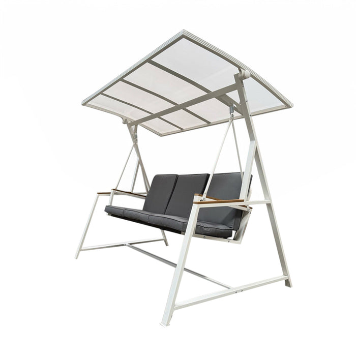 GARDEN SWING KINEKTA WITH POLYCARBONATE ROOF HD HD-11095