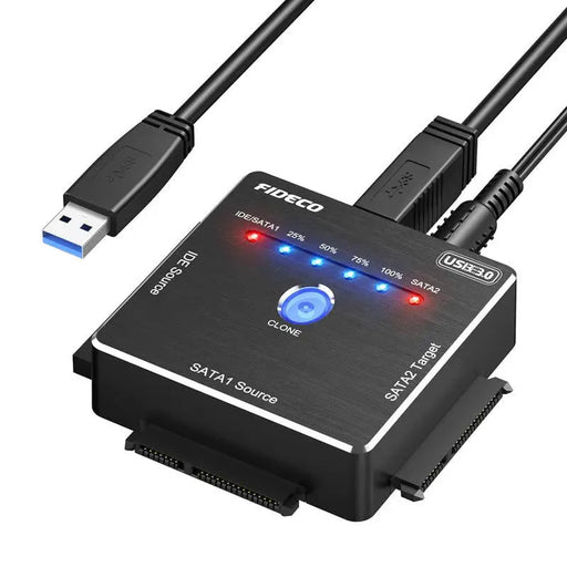 HDD/SSD adapter with cloning function FIDECO PL06 (USB 3.0 SATA/IDE) - Adapters connectors and converters<<<IT