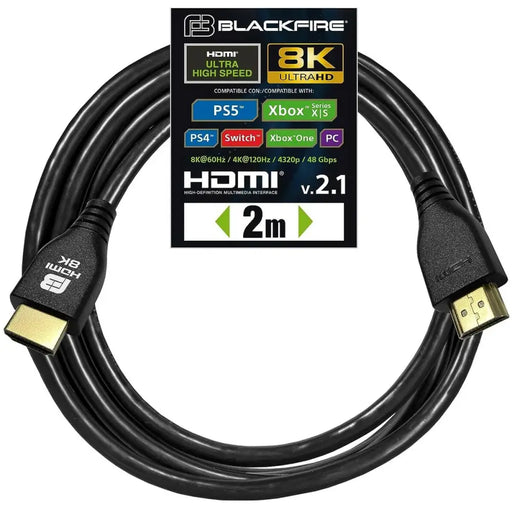HDMI Cable Blackfire ULTRA Black - Компютър Кабели и адаптери<<<Компютри| Електроника<<<BigBuy&&&Адаптери<<<Компютър